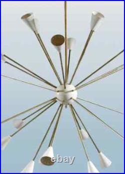 Mid Century 24 Arms Pretty Lamp Sputnik Brass Chandelier Atomic Ceiling Light Mid Century 24 Arms Pretty Lamp Sputnik Brass Chandelier Atomic Ceiling Light