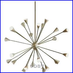 Mid Century 24 Arms Pretty Lamp Sputnik Brass Chandelier Atomic Ceiling Light