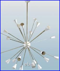 Mid Century 24 Arms Pretty Lamp Sputnik Brass Chandelier Atomic Ceiling Light