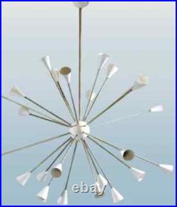 Mid Century 24 Arms Pretty Lamp Sputnik Brass Chandelier Atomic Ceiling Light Mid Century 24 Arms Pretty Lamp Sputnik Brass Chandelier Atomic Ceiling Light