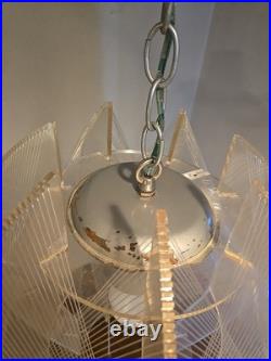 Mid-Century Acrylic Lucite String Swag Lsmp Paul Secon Atomic Age