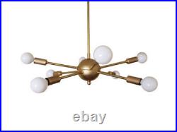 Mid Century Atomic 8 Arm Starburst Sputnik Ceiling Light