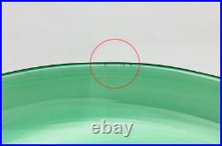 Mid-Century Atomic Bullicante Green Art Glass Chip Serving Plate Mid-Century Atomic Bullicante Green Art Glass Chip Serving Plate
