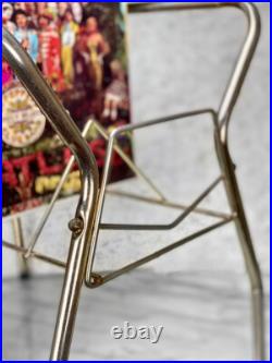 Mid-Century Atomic Gold Aluminum Vinyl Record Holder Stand Caddy Mid-Century Atomic Gold Aluminum Vinyl Record Holder Stand Caddy