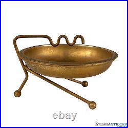 Mid-Century Atomic Gold Sculptural Aluminum Cigar Ashtray Mid-Century Atomic Gold Sculptural Aluminum Cigar Ashtray