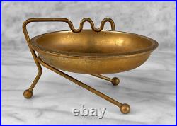 Mid-Century Atomic Gold Sculptural Aluminum Cigar Ashtray Mid-Century Atomic Gold Sculptural Aluminum Cigar Ashtray