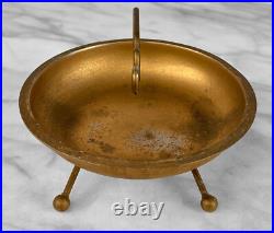Mid-Century Atomic Gold Sculptural Aluminum Cigar Ashtray Mid-Century Atomic Gold Sculptural Aluminum Cigar Ashtray