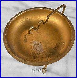 Mid-Century Atomic Gold Sculptural Aluminum Cigar Ashtray Mid-Century Atomic Gold Sculptural Aluminum Cigar Ashtray
