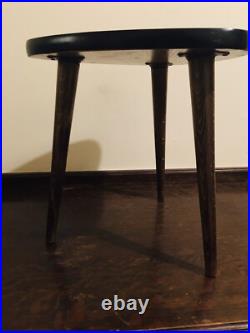 Mid Century Atomic Guitar Pick Tripod Table Plant Stand Vintage Side Table