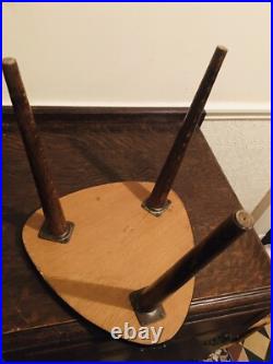 Mid Century Atomic Guitar Pick Tripod Table Plant Stand Vintage Side Table