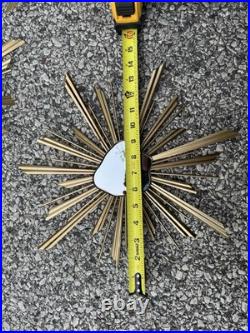 Mid Century Atomic Modern 13 Sunburst Starburst with Agate Shaped Mirror Wall Art
