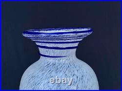 Mid-Century Atomic Sculpted Art Glass Vase with Spiraled Flared Rim