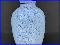 Mid-Century Atomic Sculpted Art Glass Vase with Spiraled Flared Rim