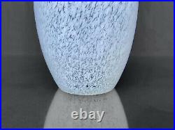 Mid-Century Atomic Sculpted Art Glass Vase with Spiraled Flared Rim