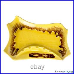 Mid-Century Atomic Sculptural Yellow Drip Glazed Porcelain Cigar Ashtray Mid-Century Atomic Sculptural Yellow Drip Glazed Porcelain Cigar Ashtray