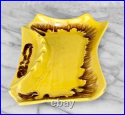 Mid-Century Atomic Sculptural Yellow Drip Glazed Porcelain Cigar Ashtray Mid-Century Atomic Sculptural Yellow Drip Glazed Porcelain Cigar Ashtray