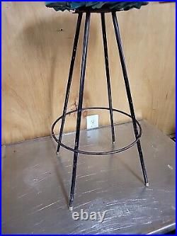 Mid Century Atomic Swivel Bar Stool 1950's 1960's Mid Century Atomic Swivel Bar Stool 1950's 1960's