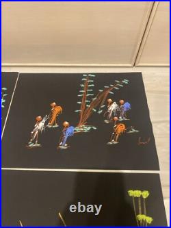 Mid Century Atomic Tribal African Dance Modernist Signed LOT OF 6 10x13