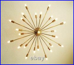 Mid Century Design Light Atomic Brass Sputnik Chandelier 24 Arm Starburst Light Mid Century Design Light Atomic Brass Sputnik Chandelier 24 Arm Starburst Light