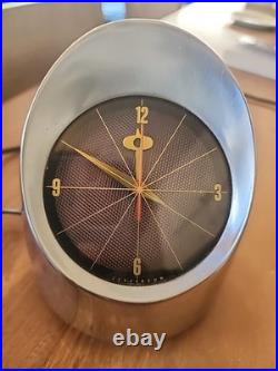 Mid Century Jefferson Electric 500-221 Bullet Clock Space Age Atomic WORKING