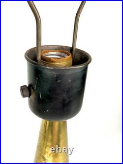 Mid-Century MCM Italian / Atomic Style Brass & Metal Table Lamp 31 Tall RARE