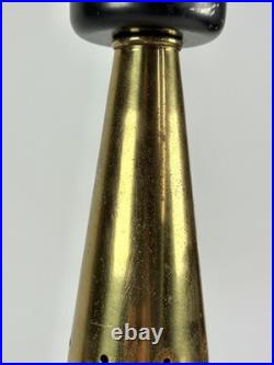 Mid-Century MCM Italian / Atomic Style Brass & Metal Table Lamp 31 Tall RARE