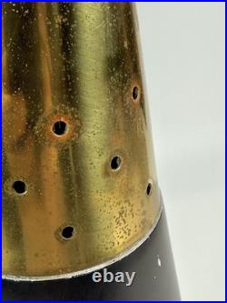 Mid-Century MCM Italian / Atomic Style Brass & Metal Table Lamp 31 Tall RARE