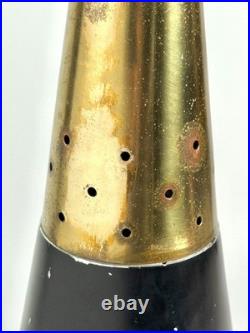 Mid-Century MCM Italian / Atomic Style Brass & Metal Table Lamp 31 Tall RARE