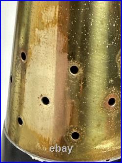 Mid-Century MCM Italian / Atomic Style Brass & Metal Table Lamp 31 Tall RARE