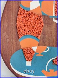 Mid Century Modern 1960s Atomic Tear Drop Guitar Pick Walnut Wall Hanging Plaque Mid Century Modern 1960s Atomic Tear Drop Guitar Pick Walnut Wall Hanging Plaque