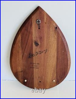 Mid Century Modern 1960s Atomic Tear Drop Guitar Pick Walnut Wall Hanging Plaque Mid Century Modern 1960s Atomic Tear Drop Guitar Pick Walnut Wall Hanging Plaque