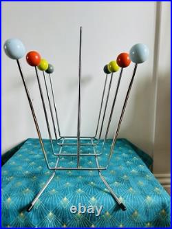 Mid Century Modern 1960s Eames Style Atomic Colourful Sputnik Magazine Rack