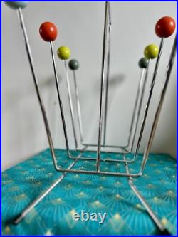 Mid Century Modern 1960s Eames Style Atomic Colourful Sputnik Magazine Rack