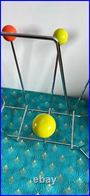 Mid Century Modern 1960s Eames Style Atomic Colourful Sputnik Magazine Rack