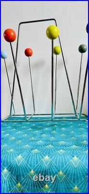 Mid Century Modern 1960s Eames Style Atomic Colourful Sputnik Magazine Rack
