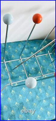 Mid Century Modern 1960s Eames Style Atomic Colourful Sputnik Magazine Rack