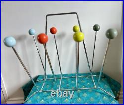 Mid Century Modern 1960s Eames Style Atomic Colourful Sputnik Magazine Rack