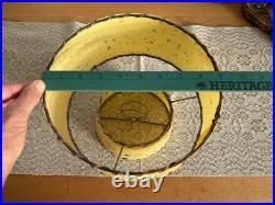 Mid Century Modern Atomic 2 Tier Fiberglass Lamp Shade. Excellent