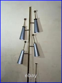 Mid Century Modern Atomic Futura Tension adjust 1950's Brass Vintage Floor Lamp