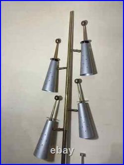 Mid Century Modern Atomic Futura Tension adjust 1950's Brass Vintage Floor Lamp