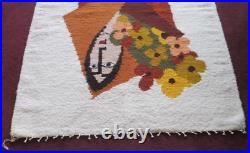 Mid Century Modern Atomic Ranch EVELYN ACKERMAN ERA TAPESTRY 29.5 X 40.5 BSMT