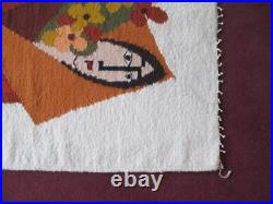 Mid Century Modern Atomic Ranch EVELYN ACKERMAN ERA TAPESTRY 29.5 X 40.5 BSMT