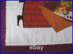 Mid Century Modern Atomic Ranch EVELYN ACKERMAN ERA TAPESTRY 29.5 X 40.5 BSMT