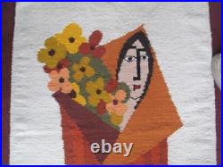 Mid Century Modern Atomic Ranch EVELYN ACKERMAN ERA TAPESTRY 29.5 X 40.5 BSMT