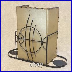 Mid Century Modern Atomic Sculptural Space Age Fish Metal Table Lamp Fiberglass