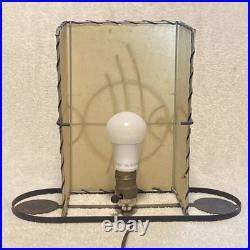 Mid Century Modern Atomic Sculptural Space Age Fish Metal Table Lamp Fiberglass