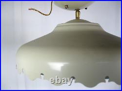 Mid Century Modern Atomic Spaceship Lamp Metal Ceiling LIGHT Fixture 14.5