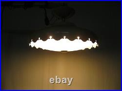 Mid Century Modern Atomic Spaceship Lamp Metal Ceiling LIGHT Fixture 14.5
