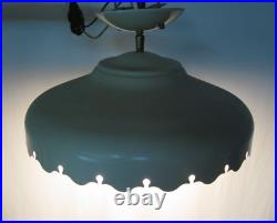 Mid Century Modern Atomic Spaceship Lamp Metal Ceiling LIGHT Fixture 14.5