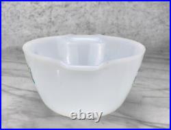 Mid-Century Modern Atomic White & Turquoise Kitchen Mixing Bowls A Pair Mid-Century Modern Atomic White & Turquoise Kitchen Mixing Bowls A Pair